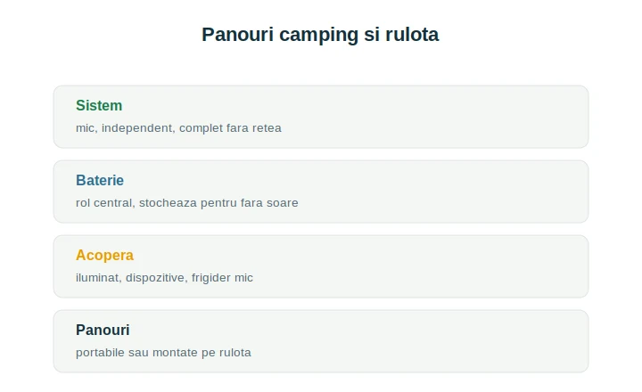 Panouri fotovoltaice camping rulotă: sistem independent pentru energie în deplasare