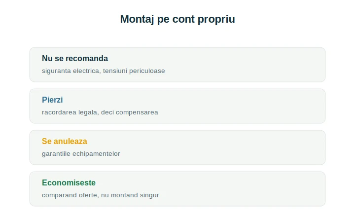 Panouri fotovoltaice instalare DIY: riscurile montajului pe cont propriu