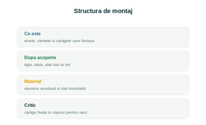 Structura montaj panouri fotovoltaice: tipuri, materiale și rezistență